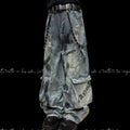 Multi-Pocket Graffiti Splatter Streetwear Ripped Wide-Leg Denim Jeans
