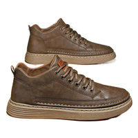 Men's Autumn Winter Fleece-Lined Warm Sneakers