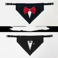 Dog Gentleman Suit Bow Tie Bib Saliva Towel
