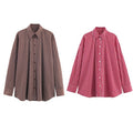 Women's Striped Loose Long Sleeve Shirt
