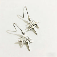 Unique Irregular Silver Copper Womens Instagram-Style High-End Earrings