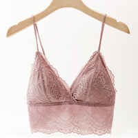 Sexy Lace Bra Nightclubs With Chest Pad French Triangle Cup Anti-exposure