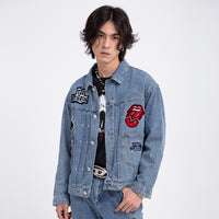 Loose Washed-out Worn Jeans Punk