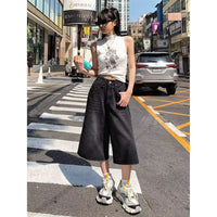 Womens Stylish Vintage Loose-fit Wide-leg Jeans