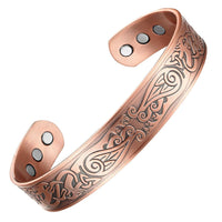 New Vintage Red Copper Magnetic Bracelet Eagle Pattern Magnetic Bangle Men's Jewelry