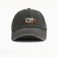 Water-washed Vintage Baseball Cap With A Wide Brim