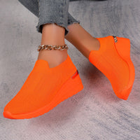 Womens Mesh Flyknit Thick-soled Breathable Casual Shoes