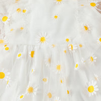 Girls' Solid Colour Patchwork Daisy Mesh Back Triangle Harness