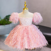 Polyester Girl Princess Dress Small Host Performance Costume