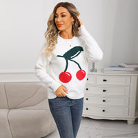 Cute Cherry Shirt Casual All-matching Fashion Sweater