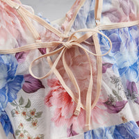 Fashionable Womens Floral Print V-Neck Slip Dress