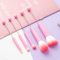 5PCS DIY Metal Handle Beaded Makeup Brush Suit