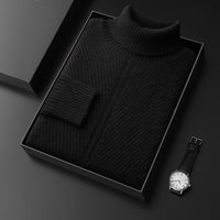 Thickened Turn-Down Collar Thermal Crewneck Cashmere Base Layer Sweater Plus-Size Knitted Pullover
