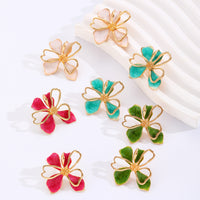 Retro Sweet Double-layer Flower Petal Unique Earrings