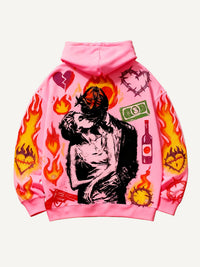 Fashion Casual Printed Polyester Sweater