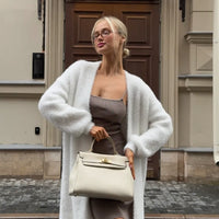 Sweater Cardigan Jacket White Versatile Women's Clothing
