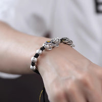 Mens And Womens Copper Coin Pixiu Bracelet
