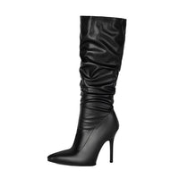 Fashionable High-heeled Patent Leather Glossy Over-the-knee Boots