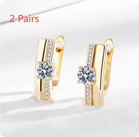 Zircon Geometric Exaggerated Big Hoop Earrings