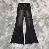 Fashion Elastic Plus Size Women's Denim Flared Pants
