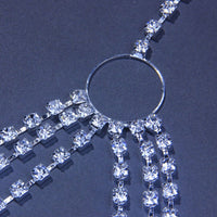 Sexy Butterfly Pendant Multilayer Rhinestone Waist Chain Women's Club Body Chain