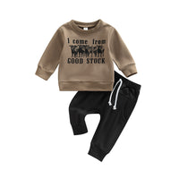 Infant And Toddler Alphabet Animal Print Long Sleeve Sweater Casual Leggings