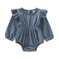 Cute Four-color Flying-sleeve Romper Long-sleeved