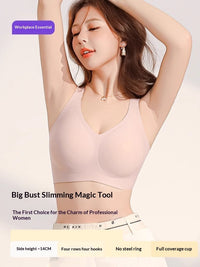 Full-cup, Thin, Non-sagging, Underbust-control, Seamless, Plus-size Shaping Bra