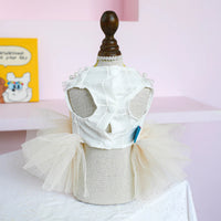 Dog Clothing Tulle Tutu Skirt Chest And Back High-end Wedding Dress