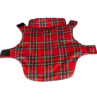 Dog Clothes Thickened Warm Cotton Coat Red Plaid Vest