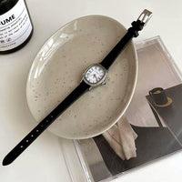 Women's Ins Style Special Interest Light Luxury High-grade Retro Roman Leather-belt Watch
