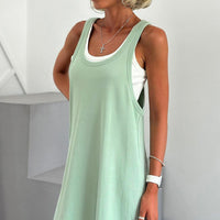 Vest And Nightgown Set Loose-fitting Long Dress Knitted