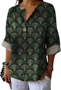 Women's Fashion Personalized Cotton Shirt Casual Top