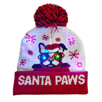 Cross-border Festival Autumn And Winter Fashion Christmas Knitted Hat Party Warm Adult With Fur Ball Christmas Hat