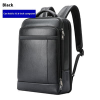Business First Layer Cowhide Commuter Leather Backpack