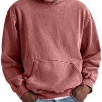 Men's Round Neck American Retro Casual Hooded Sweatshirt