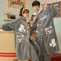 Lovers Coral Velvet Pajamas Women Sweet And Cute Thickening