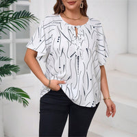 Plus-size Womens Versatile Commuter-style T-shirt