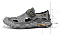 Fashion New Cowhide Men's Casual Mesh Shoes