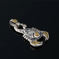 S925 Silver Modeling Item Ornaments Models Do Old Retro Flame Scorpion Thai Silver Pendant