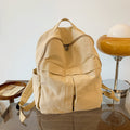 New Washed Canvas Backpack Women's Large Capacity Retro Trendy College Student