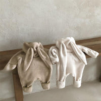 Cute Rabbit Ears Lamb Hair Hooded Outdoor Climbing Suit