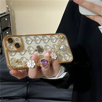 Light Luxury Electroplating Gold Love Mobile Phone Case