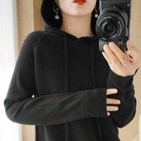 Ladies Hooded Bottoming Shirt Casual Sweatshirt