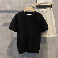 Short-sleeved T-shirt Thin Ice Silk Half Sleeve Sweater