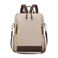 Large Capacity Simple All-matching Printed Retro Anti-theft Travel Crossbody Backpack