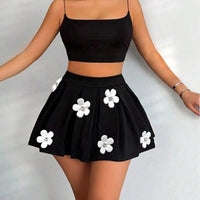 3D Flower Stretch Skirt Female Fashion European And American Style