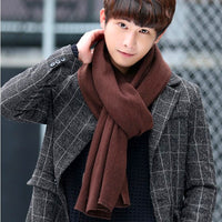 Casual Solid Color Warm And Long Couple Scarf