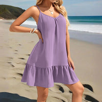 Strapless Solid-color Elegant Dress