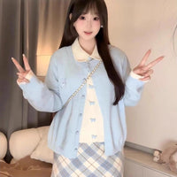 Women's Fake Two-piece Knitted Cardigan Sweater